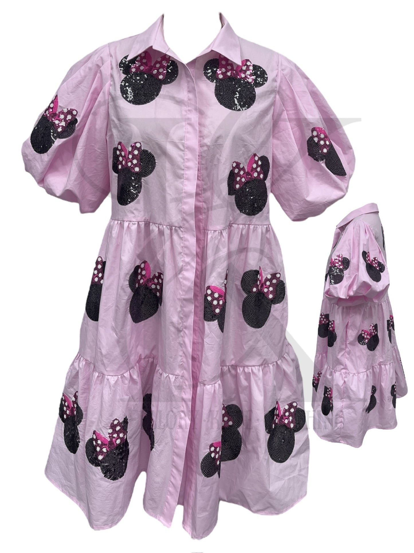 Bow Mouse Sequin Dress