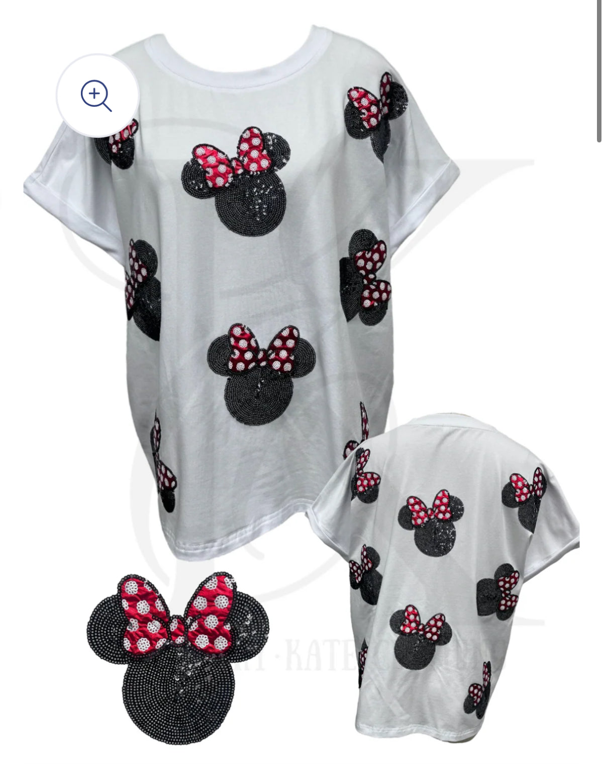 Bow Mouse Sequin Tee