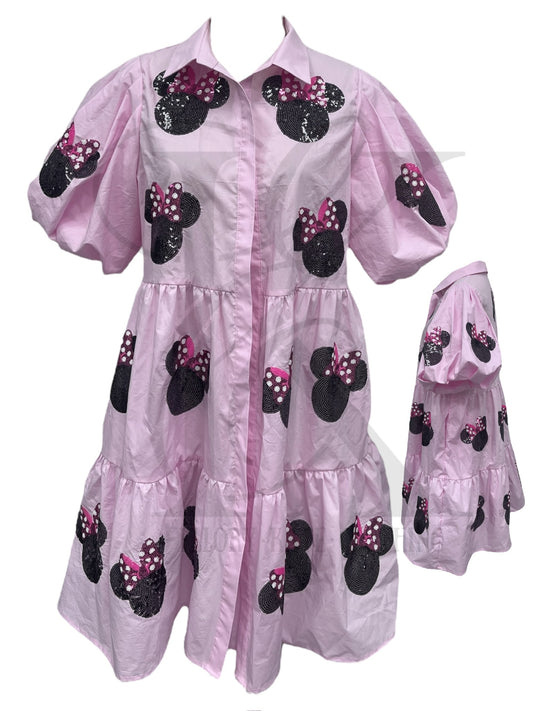 Bow Mouse Sequin Dress